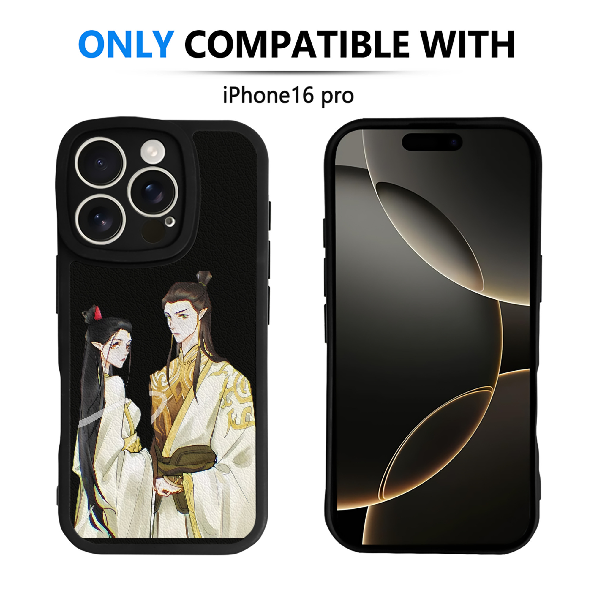 （画像用） Ne Zha 2 ナタ 魔童の大暴れ 【iPhone 16シリーズ対応】シリコンスマホケース（レザー調） 材質：シリコン